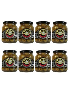 ACEITUNAS LUPY "CHUPADEOS". BANDEJA DE 8 TARROS