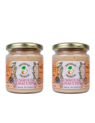 hummus de alubias y pipas
