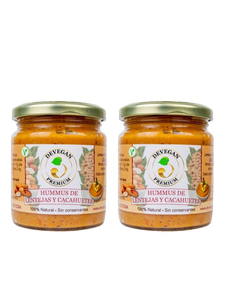 hummus de lentejas y cacahuetes