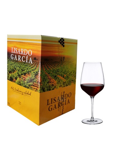 Bag in Box de vino tinto joven variedad mencía. 15 litros